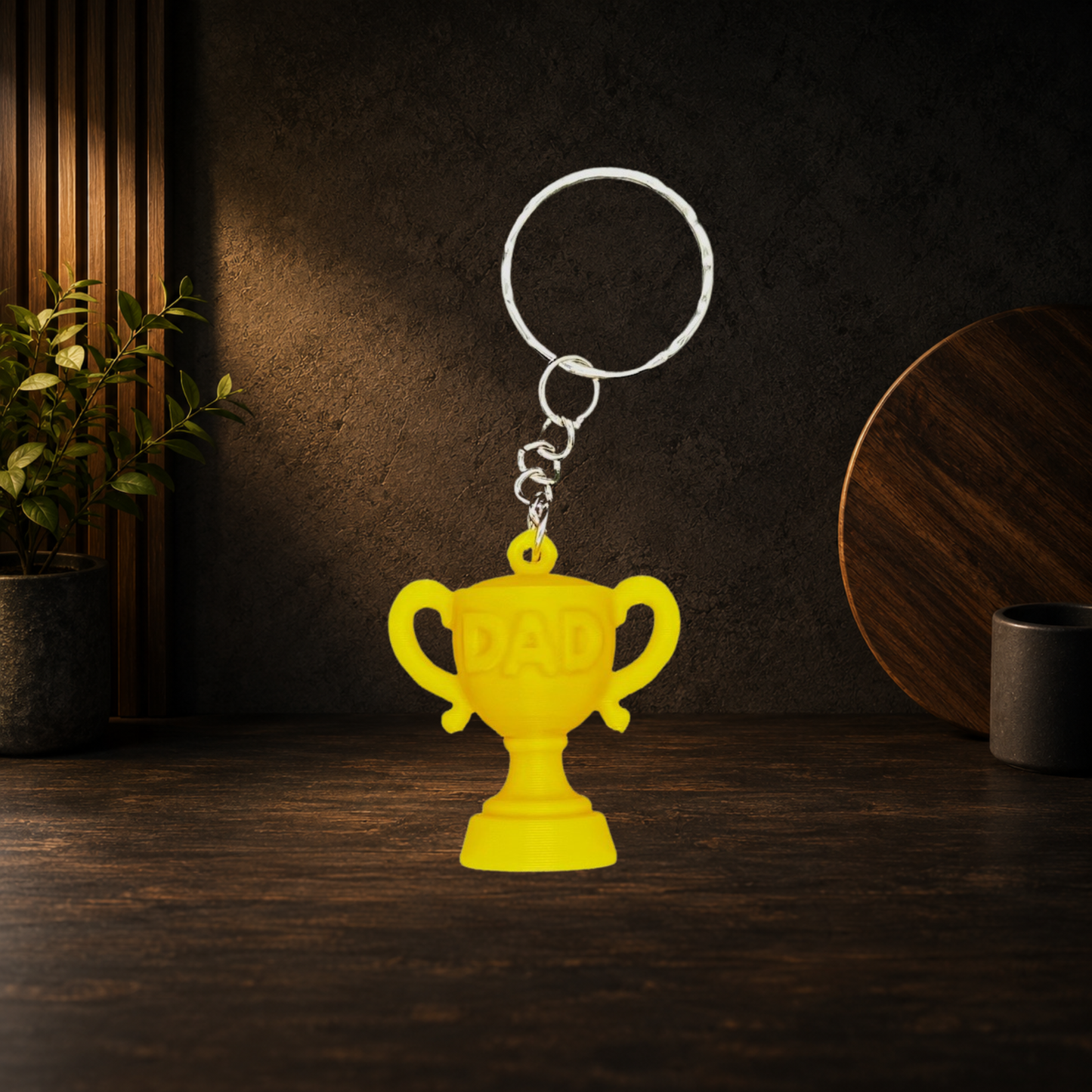 Dad Trophy Keychain