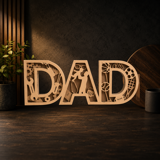 Sports Dad Layered Sign