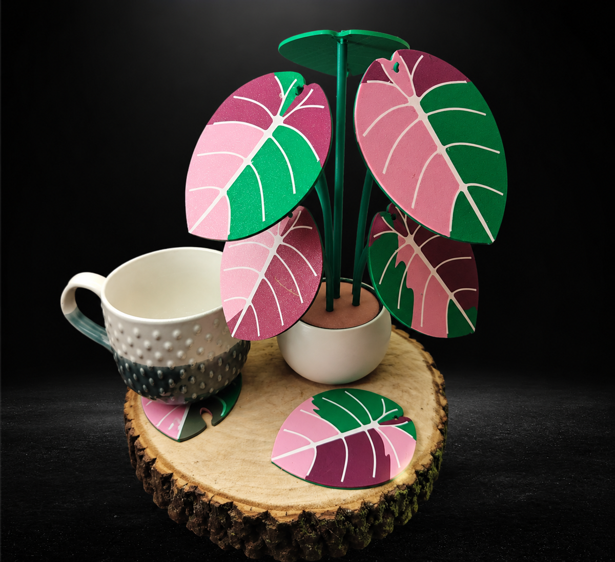 Jewel Alocasia Coaster Set