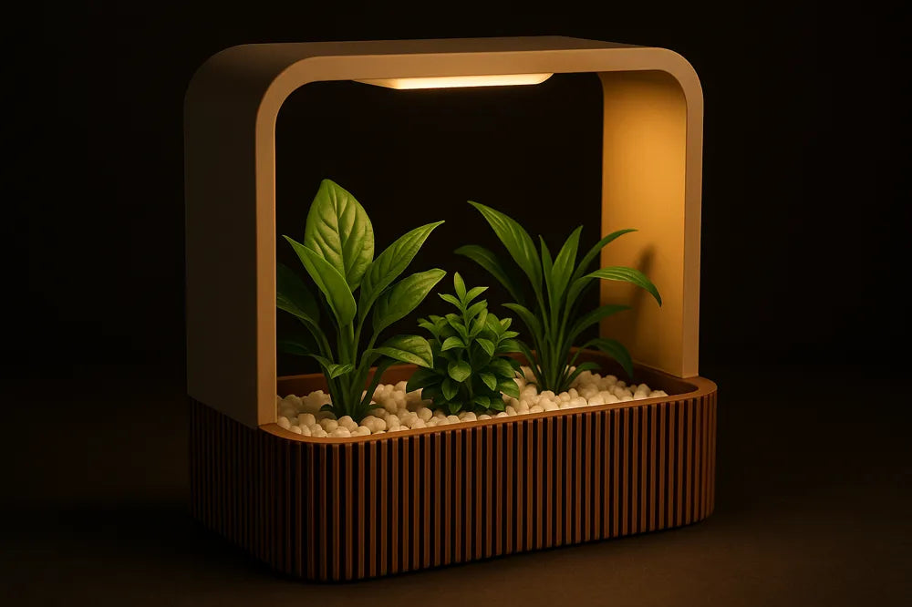 Rectangular Planter With Light